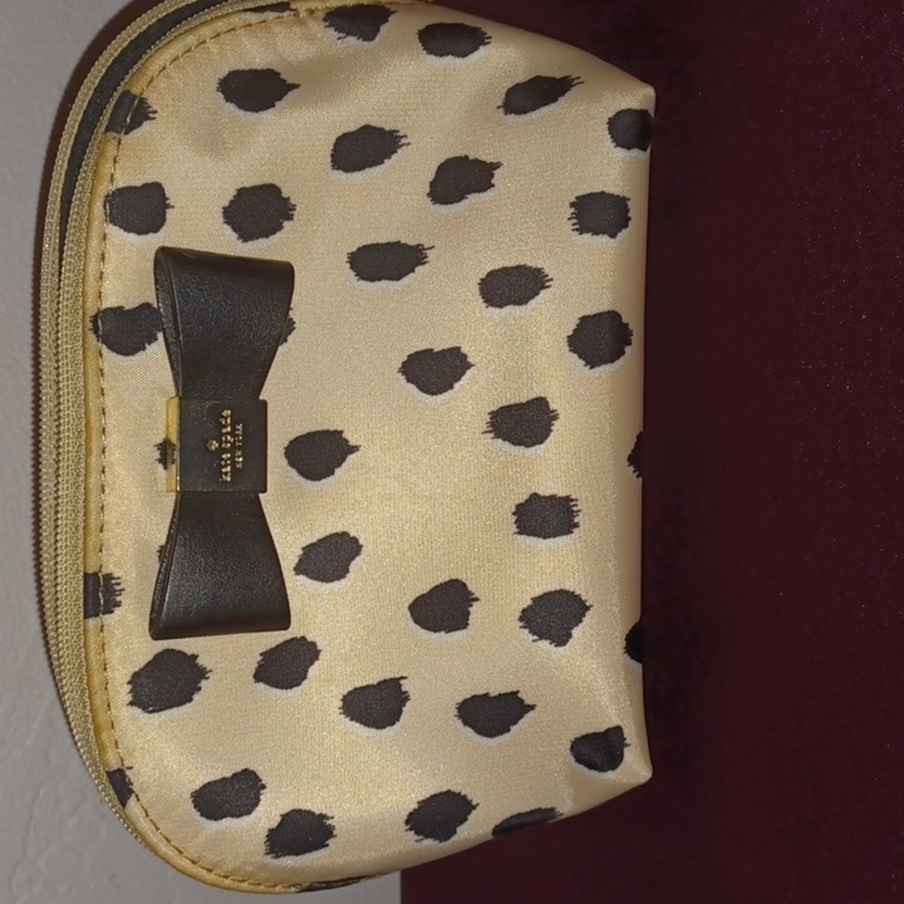 Kate Spade Pink Flamingo Dot Cosmetic Bag